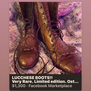 Lucchese Ostrich Boots, rare, limited edition and vintage